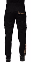 Black Cotton Cargo Casual Pants 3