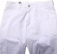 White Cotton Stretch Men Denim Bermuda Shorts 4