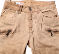Brown Cotton Mid Waist Skinny Denim Jeans 3