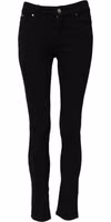 Black Skinny Cotton Mid Waisted Denim Jeans 1