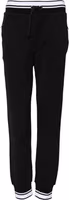 Black Cotton Mid Waist Jogger Pants 1