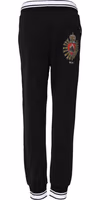 Black Cotton Mid Waist Jogger Pants 2