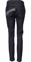Blue Queen Patch AUDREY Mid Waist Denim Jeans 2