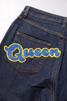 Blue Queen Patch AUDREY Mid Waist Denim Jeans 4