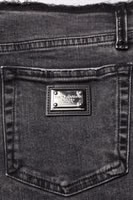 Gray Skinny Cotton Mid Waisted Denim Jeans 4