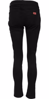 Black Skinny Cotton Mid Waisted Denim Jeans 2