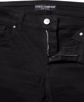 Black Skinny Cotton Mid Waisted Denim Jeans 3