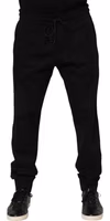 Black Cotton Men Jogger Sweatpants Pants 1