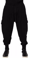 Black Cotton Logo Jogger Sweatpants Pants 1