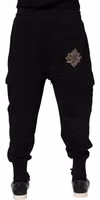 Black Cotton Logo Jogger Sweatpants Pants 3