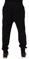 Black Cotton Drawstring Jogger Pants 3