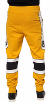 Yellow Cotton Drawstring Jogger Pants 3