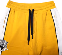 Yellow Cotton Drawstring Jogger Pants 4