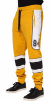 Yellow Print Cotton Drawstring Jogger Pants 2