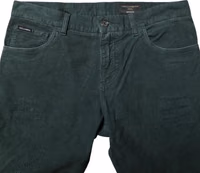 Green Cotton Corduroy Skinny Pants 4