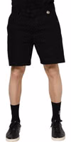 Black Cotton Knee Length Men Bermuda Shorts 1