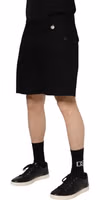 Black Cotton Knee Length Men Bermuda Shorts 2