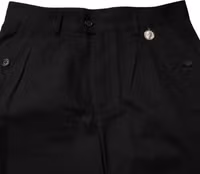 Black Cotton Knee Length Men Bermuda Shorts 4