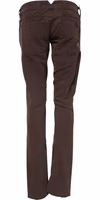 Brown Cotton Low Waist Skinny Casual Jeans 2