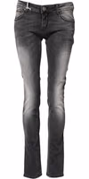 Dark Gray Cotton Slim Fit Denim Low Waist Denim Jeans 1