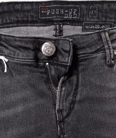 Dark Gray Cotton Slim Fit Denim Low Waist Denim Jeans 3