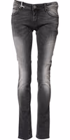 Dark Gray Cotton Slim Fit Denim Low Waist Denim Jeans 4