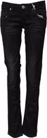 Black Cotton Slim Fit Denim Low Waist Denim Jeans 1