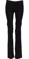 Black Cotton Stretch Flared Bootcut Denim Jeans 4