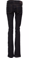 Dark Blue Cotton Mid Waisted Skinny Denim Jeans 2