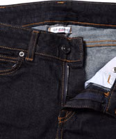 Dark Blue Cotton Mid Waisted Skinny Denim Jeans 3