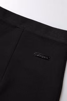 Black Polyester Pencil Cut Knee Length Skirt 3