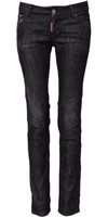 Black Cotton Low Waist Skinny Denim Jeans 1