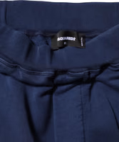 Blue Cotton Mid Waisted Jogger Pants 3