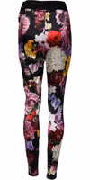 Multicolor Floral Legging Stretch Waist Pants 2