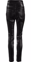 Black Cotton Stretch Silver Lurex Thread Pants 2
