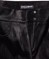 Black Cotton Stretch Silver Lurex Thread Pants 3