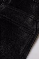 Black Cotton Stretch Silver Lurex Thread Pants 4
