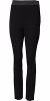 Black Wool Leggings Stretch Pants 1