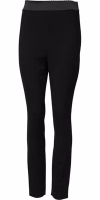 Black Wool Leggings Stretch Pants