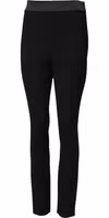 Black Wool Leggings Stretch Pants 4