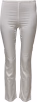 Ivory Silk Tapered High Waist Pants 1