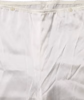 Ivory Silk Tapered High Waist Pants 3