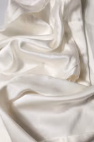 Ivory Silk Tapered High Waist Pants 5