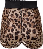 Brown Leopard High Waist Hot Pants Shorts 2
