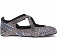 Gray Polyethylene Ballet Flats 1