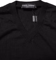Dark Gray Embroidered Logo Pullover Sweater 1
