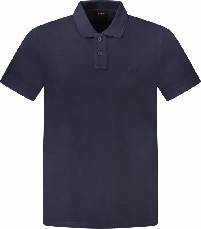Blu Cotone Uomo Polo