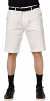 White Chinos Cotton Stretch Men Casual Shorts 1