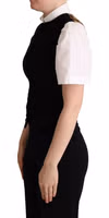 Black Brown Leopard Print Waistcoat Vest 3