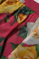 Red Floral High Waist Women Hot Pants Shorts 3